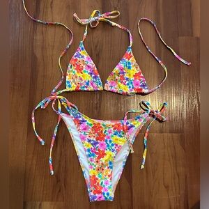 Bright swimwear floral bikini